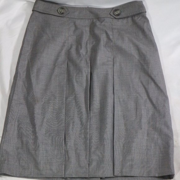 Apostrophe Dresses & Skirts - APOSTROPHE Stretch Womens Gray Pleated A-Line Skirt Sz 4 US Women